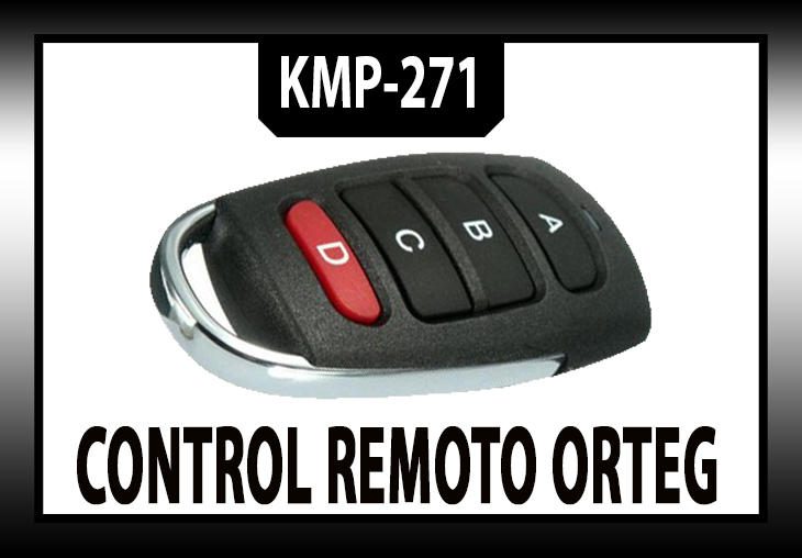 Control Remoto 4 Canales Para Puertas Eléctricas De Código Variable Marca Orteg-2662