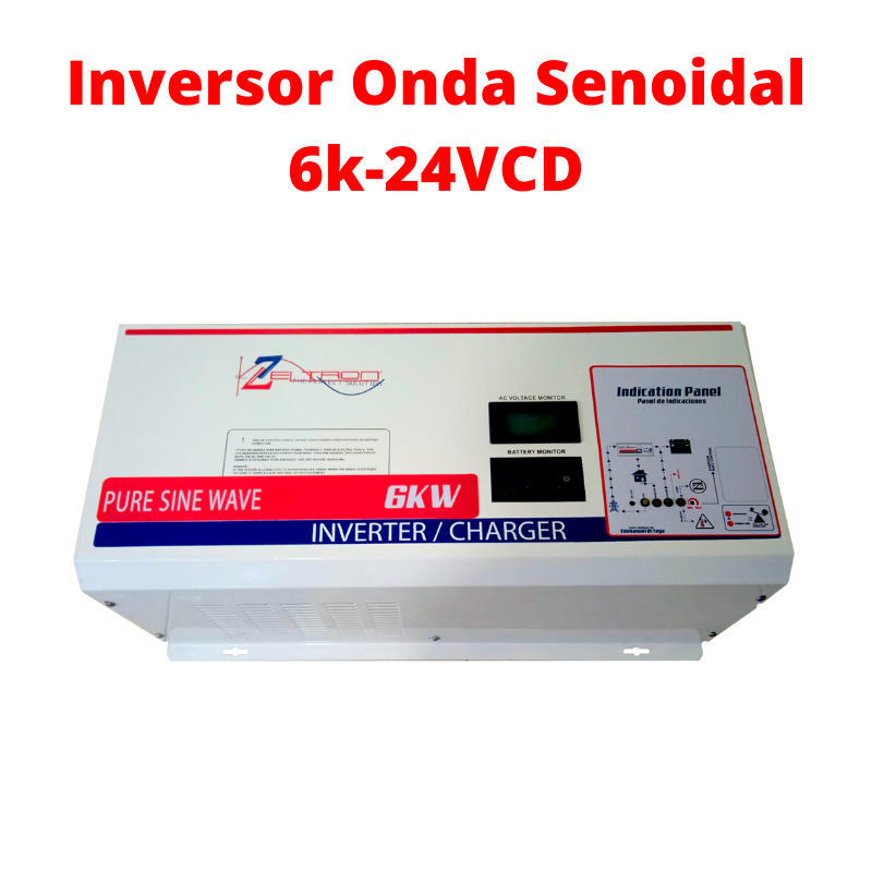 Inversor Zeltron Onda Senoidal pura 6K-24VDC/110VAC-2624