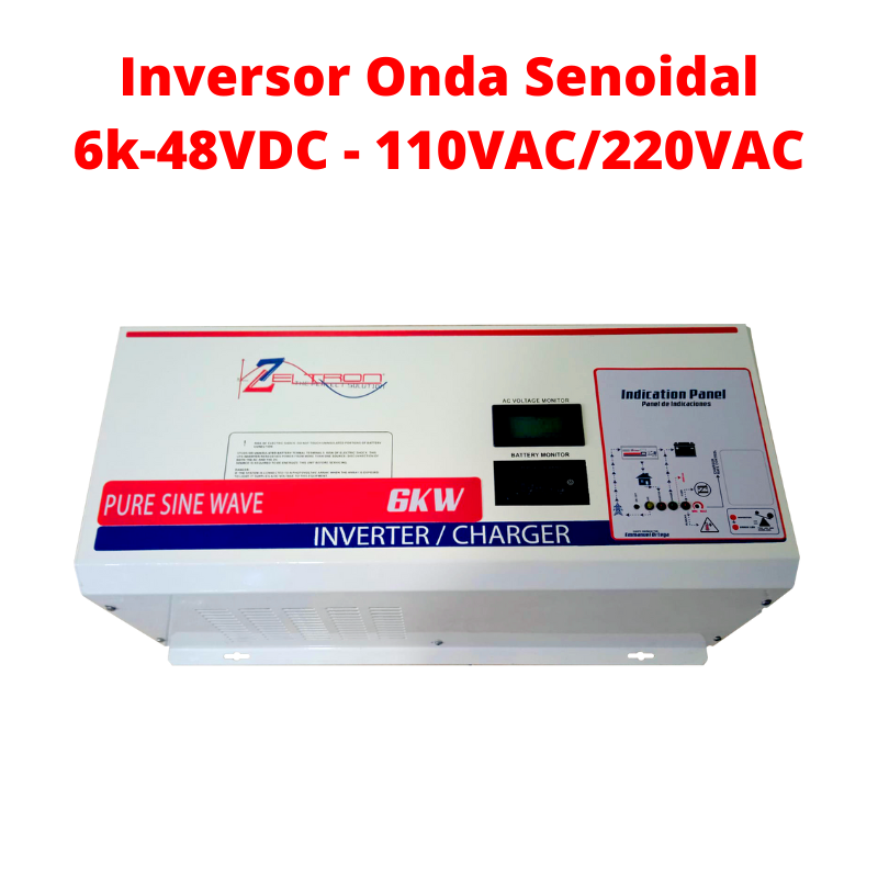 Inversor Zeltron Onda Senoidal pura 6K-48VDC/220VAC-2627